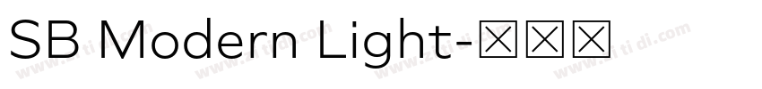 SB Modern Light字体转换